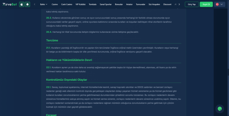 Zirvebet Üyelik İşlemleri
